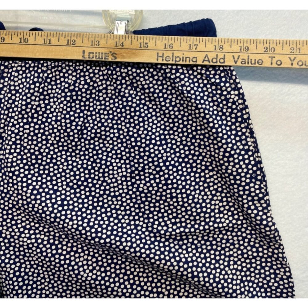 Carole Hochman Pajama Sleep Shorts Cotton Blue White Women's Size Medium - Picture 4 of 7